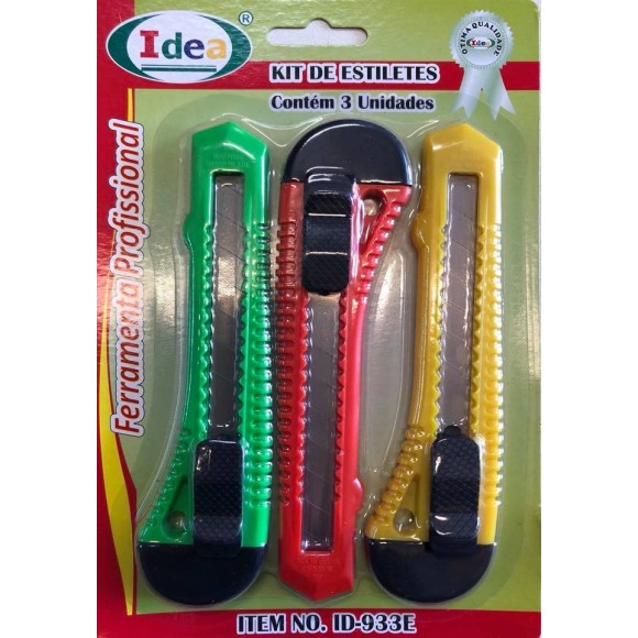 ID-933E KIT DE ESTILETES 15CM 3PCS IDEA