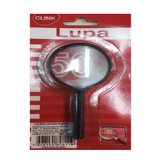 CK715 LUPA 50MM COM CORPO EM PLASTICO CLINK