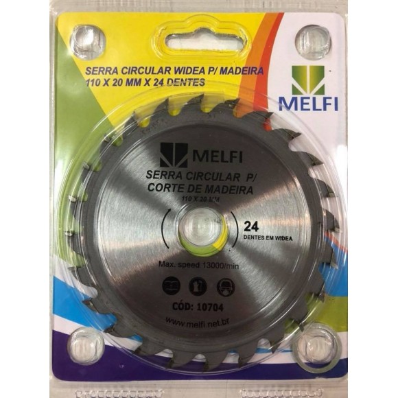 10704 DISCO MADEIRA 24 DENTES 110MM MELFI